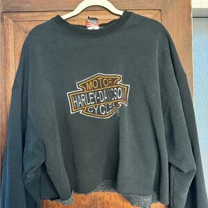 Cropped Harley Davidson Sweatshirt